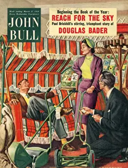 John Bull 1954 1950s UK couples shopping sun loungers magazines horticulture