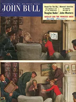 1950s Prints: John Bull 1954 1950s UK magazines family parents tv radios children