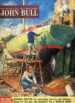 Images Dated 31st July 2008: John Bull 1954 1950s UK nautical boats painting magazines