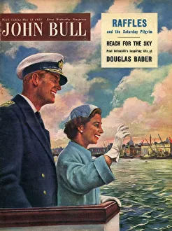 John Bull 1954 1950s UK Queen Elizabeth II Prince Philip Duke of Edinburgh John Bull 1954 1950s UK Queen Elizabeth II Prince Philip Duke of Edinburgh