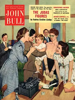 John Bull 1955 1950s UK babies office new magazines baby