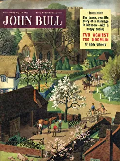 John Bull Prints: John Bull 1955 1950s UK blacksmiths horses riding the countryside magazines