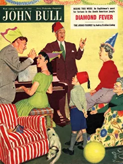 John Bull 1955 1950s UK sing-song singing pianos party magazines