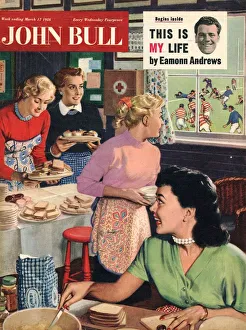 John Bull 1956 1950s UK cooking rugby tea girlfriends baking magazines John Bull 1956 1950s UK cooking rugby tea girlfriends baking magazines