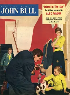 John Bull 1956 1950s UK puppies dogs mothers fathers pets magazines puppys family