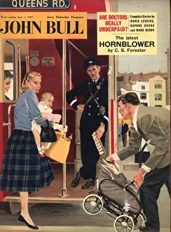 John Bull 1957 1950s UK babies buses london transport mothers busy conductors chivalry