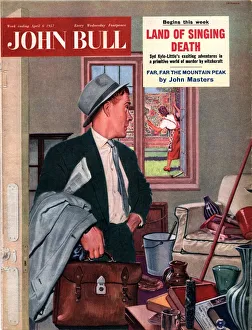 John Bull 1957 1950s UK cleaning housewives housewife commuters carpets bashing products John Bull 1957 1950s UK cleaning housewives housewife commuters carpets bashing products