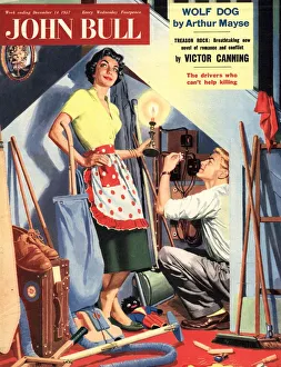John Bull 1957 1950s UK expressions mending repairing torches husbands and wives John Bull 1957 1950s UK expressions mending repairing torches husbands and wives