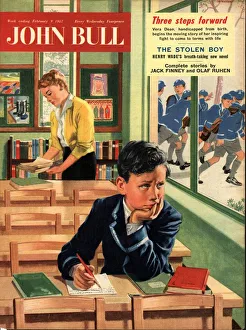 John Bull Prints: John Bull 1957 1950s UK naughty children schools magazines