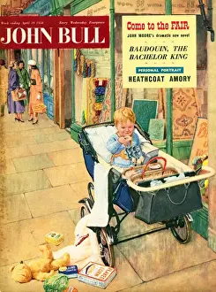 John Bull 1958 1950s UK babies prams magazines baby