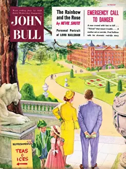 Vacations Prints: John Bull 1958 1950s UK holidays stately homes magazines