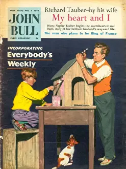 British Prints: John Bull 1959 1950s UK dogs kennels fathers and sons diy magazines pets do it yourself