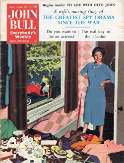 John Bull 1959 1950s UK mess messy rooms housewives housewife tidying cleaning products