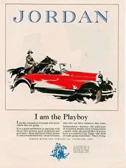 Nineteen Twenties Prints: Jordan 1926 1920s USA cc cars horses