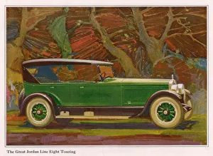 Nineteen Twenties Prints: Jordan Line Eight Touring Car 1925 1920s USA cc cars