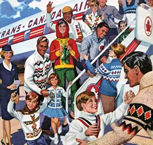 knitwear 1961 1960s UK mens womens childrens holidays winter jumpers W children s