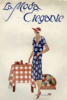 La Moda Elegante 1920s Spain cc magazines womens dresses tea coffee