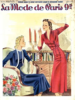 Clothes Clothing Prints: La Mode De Paris 1930s France womens magazines