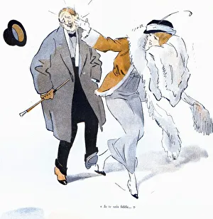 La Vie Parisienne 1910s France glamour affairs arguments woman slapping mans face La Vie Parisienne 1910s France glamour affairs arguments woman slapping mans face