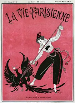 1910s Prints: La Vie Parisienne 1915 1910s France cc magazines cruel sports hunting