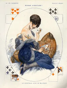 Womens Prints: La Vie Parisienne 1916 1910s France cc erotica playing cards games