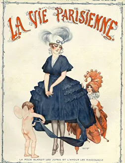 1910s Prints: La Vie Parisienne 1916 1910s France Herouard magazines cherubs dressmaking alterations