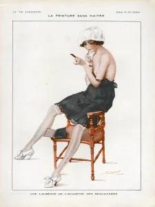 Beauty Prints: La Vie Parisienne 1918 1910s France cc erotica makeup make-up lipsticks applying