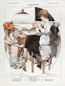 La Vie Parisienne 1918 1910s France cc scientists drawings womens lib liberation La Vie Parisienne 1918 1910s France cc scientists drawings womens lib liberation