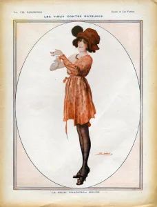 1910s Prints: La Vie Parisienne 1918 1910s France cc womens hats erotica dating