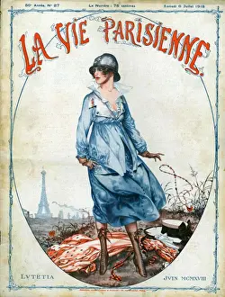 French Artwork Prints: La Vie Parisienne 1918 1910s France cc womens ww1 paris