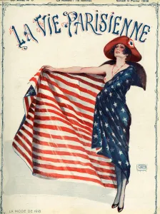 1910s Prints: La Vie Parisienne 1918 1910s France Georges Leonnec illustrations erotica magazines stars