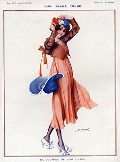 La Vie Parisienne 1918 1910s France Leo Fontan illustrations womens hats bonnets
