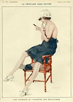 French Artwork Collection: La Vie Parisienne 1918 1910s France Leo Fontan illustrations erotica make-up makeup