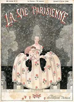 La Vie Parisienne 1918 1910s France magazines cherubs womens dresses illustrations