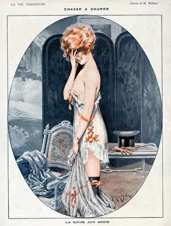 Images Dated 18th August 2009: La Vie Parisienne 1918 1910s France Maurice Milliere illustrations erotica dressing