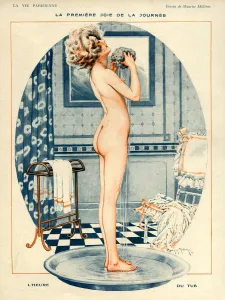 1910s Prints: La Vie Parisienne 1918 1910s France Maurice Milliere illustrations erotica nudes