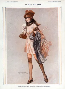 1910s Prints: La Vie Parisienne 1918 1910s France Maurice Milliere illustrations erotica womens