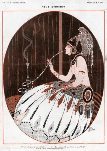 1910s Prints: La Vie Parisienne 1918 1910s France A Vallee illustrations erotica exotic woman women