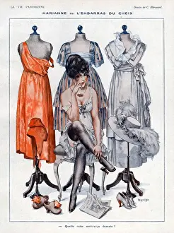 La Vie Parisienne 1919 1910s France C Herouard illustrations womens dresses shopping