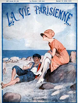 La Vie Parisienne 1919 1910s France Georges Leonnec magazines illustrations relaxing