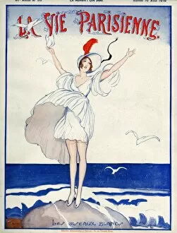 Images Dated 5th August 2009: La Vie Parisienne 1919 1910s France magazines holidays seaside hats dresses womens