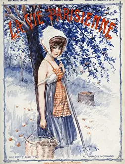 La Vie Parisienne 1919 1910s France Maurice Milliere magazines fruit picking apples