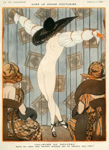 Nineteen Tens Prints: La Vie Parisienne 1919 1910s France A Vallee illustrations erotica fashion shows