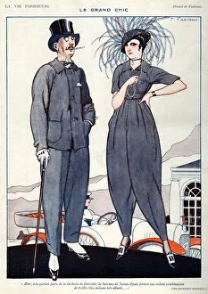 La Vie Parisienne 1920 1920s France Fabien Fabiano Illustrations cars mens womens