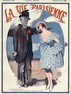 French Artwork Collection: La vie Parisienne 1920 1920s France Georges Leonnec magazines erotica scarecrows