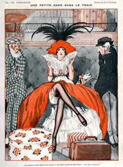 French Collection: La Vie Parisienne 1920 1920s France Julien Jacques Leclerc Illustrations luggage