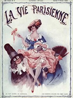 French Artwork Collection: La vie Parisienne 1920 1920s France Leo Fontan magazines masquerade carnivals Little