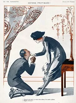 French Artwork Collection: La Vie Parisienne 1920 1920s France R Prejelan illustrations begging unwanted unwanted