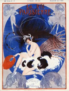 French Artwork Prints: La vie Parisienne 1920 1920s France Valdes magazines erotica dancers showgirls