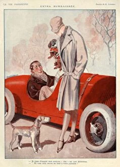 French Artwork Collection: La Vie Parisienne 1920s France CC dogs sports cars